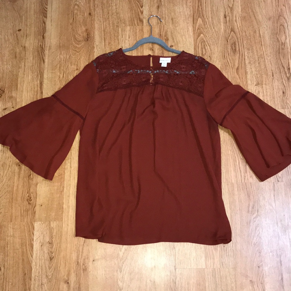 Burnt orange blouse